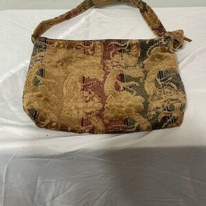 Vintage Style Tapestry Crane Bird Shoulder Bag Gobelin Jacquard Purse